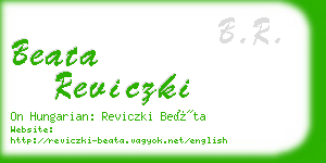 beata reviczki business card